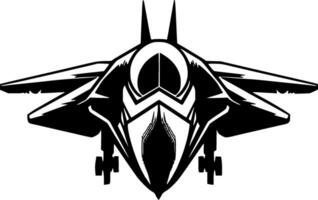 Fighter Jet, Minimalist and Simple Silhouette - Vector illustration