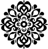 Mandala, Minimalist and Simple Silhouette - Vector illustration