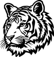 Tigre - minimalista y plano logo - vector ilustración