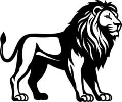 Lion, Minimalist and Simple Silhouette - Vector illustration