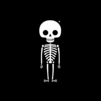 Skeleton - Black and White Isolated Icon - Vector illustration