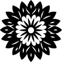 Mandala, Black and White Vector illustration