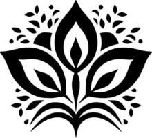 Mandala, Black and White Vector illustration