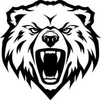 Bear - Black and White Isolated Icon - Vector illustration