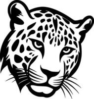 leopardo, negro y blanco vector ilustración