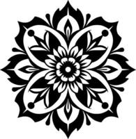 Mandala, Minimalist and Simple Silhouette - Vector illustration