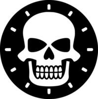 Skull, Black and White Vector illustration