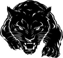 Panther - Black and White Isolated Icon - Vector illustration