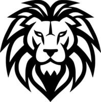 Lion, Black and White Vector illustration