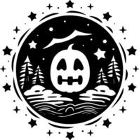 Hallowe'en - Black and White Isolated Icon - Vector illustration