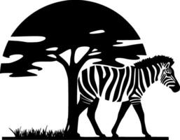 Africa - Black and White Isolated Icon - Vector illustration