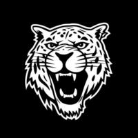 Leopard, Black and White Vector illustration