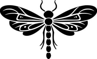 Dragonfly, Minimalist and Simple Silhouette - Vector illustration