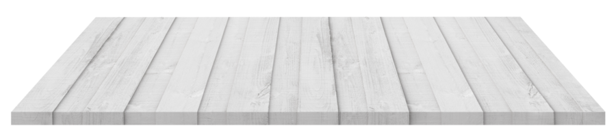 Wooden white tabletop with texture surface or Wood shelf isolated,Perspective Wooden plank Template mock up for display products presentation png