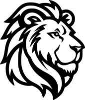 Lion - Black and White Isolated Icon - Vector illustration