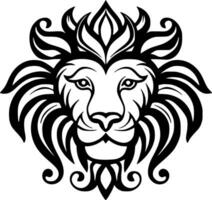 Lion, Black and White Vector illustration