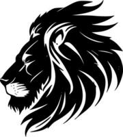 Lion, Black and White Vector illustration