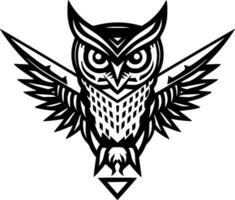 Owl, Minimalist and Simple Silhouette - Vector illustration