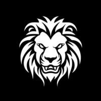 Lion, Black and White Vector illustration