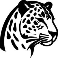 leopardo - minimalista y plano logo - vector ilustración