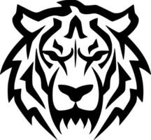 Tigre - minimalista y plano logo - vector ilustración