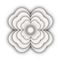 white Flower Papercut png