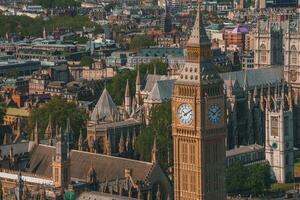 Big Ben and Westminster bridge in London photo