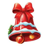 christmas bell on white background vector