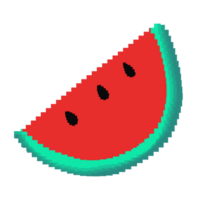 Wassermelone Scheibe Pixel Kunst png