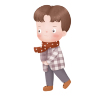 cute boy in autumn outfit png