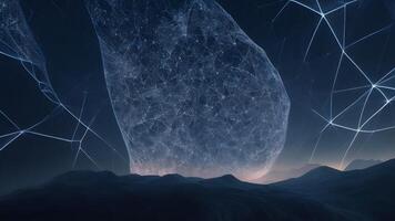 Intricate Connections. Abstract Artwork Unveiling the Interplay Between Technology and Data. photo