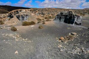 a volcanic landscape photo