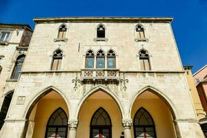 old building in barcelona, spain photo