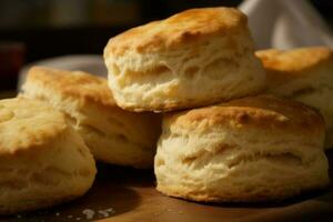 Buttermilk biscuit. Generate Ai photo