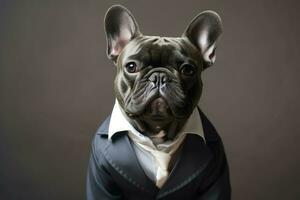 Business bulldog. Generate Ai photo