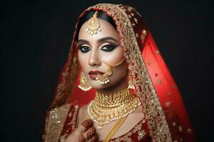 Indian bride. Generate Ai photo