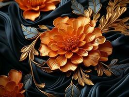 Ultra-detailed luxurious fabric texture generative ai photo