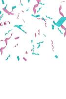 Blue and pink boy or girl confetti overlay background photo