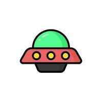 Simple Ufo lineal color icon. The icon can be used for websites, print templates, presentation templates, illustrations, etc vector