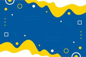Illustration Vector Graphic of Abstract Fluid Colorful Blue and Yellow Background Template. Geometric Modern Background. Simple and Modern Concept.
