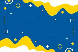 ilustración vector gráfico de resumen fluido vistoso azul y amarillo antecedentes modelo. geométrico moderno antecedentes. sencillo y moderno concepto.