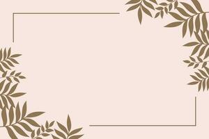 Illustration Vector Graphic of Aesthetic Border Template with Luxury Frame in Nature Theme. Simple and Minimalist Background Template.