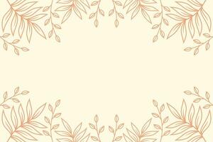 Illustration Vector Graphic of Luxury Nature Background Template with Aesthetic Style. Aesthetic Border with Nature Theme. Simple and Minimalist Background Template.
