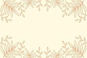 Illustration Vector Graphic of Luxury Nature Background Template with Aesthetic Style. Aesthetic Border with Nature Theme. Simple and Minimalist Background Template.