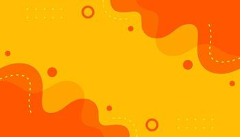 Illustration Vector Graphic of Fluid Shape with Minimalist Line. Colorful Orange Geometric Background Template. Simple and Modern Concept.
