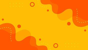 Illustration Vector Graphic of Fluid Shape with Minimalist Line. Colorful Orange Geometric Background Template. Simple and Modern Concept.