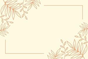 Illustration Vector Graphic of Aesthetic Nature Background Template with Luxury Frame. Simple and Minimalist Background Template.