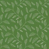 Leaf floral vector art seamless pattern