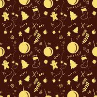 Christmas element vector art seamless pattern