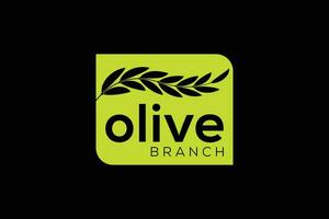 Minimal and Professional olive branch logo design vector template